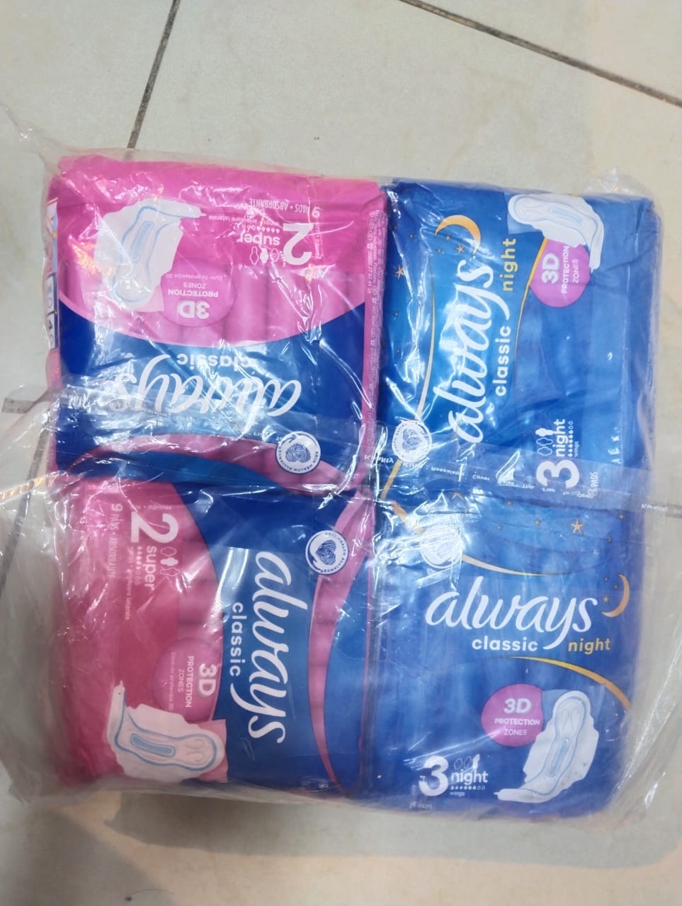 4 Pack Always 9 Pads Assorted (4X9 Pads)