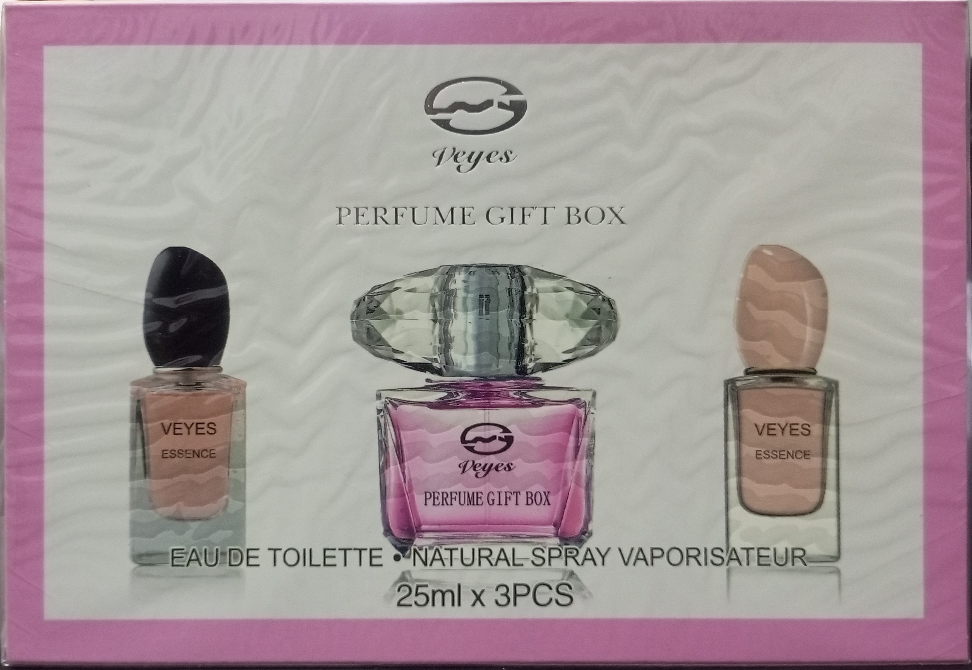 VEYES Perfume Gift Box Eau de Toilette Natural Spray Vaporistateur  (25MLX3PCS)