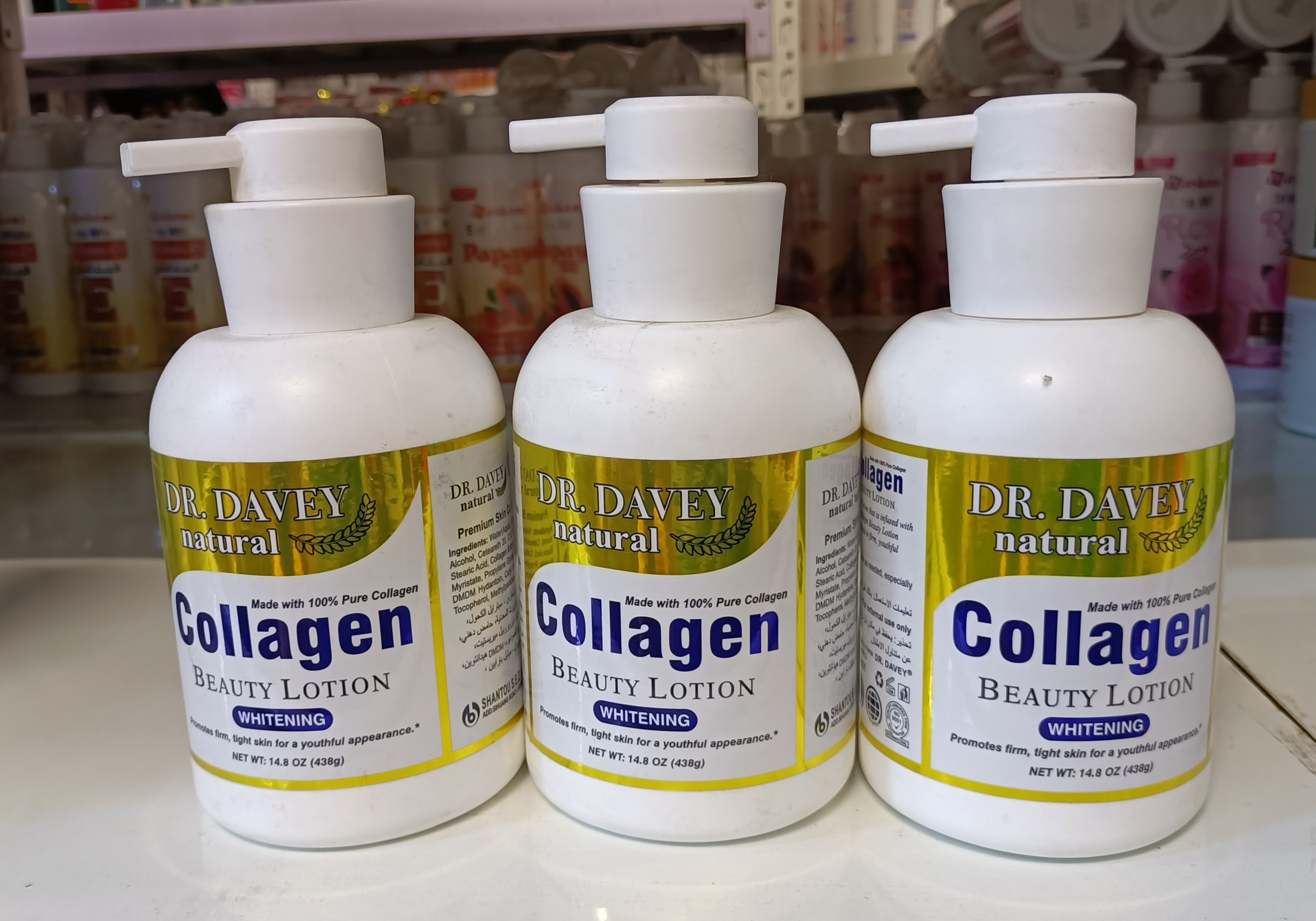 DR.DAVEY NATURAL COLLAGEN BEAUTY LOTION (3 X 438 G)