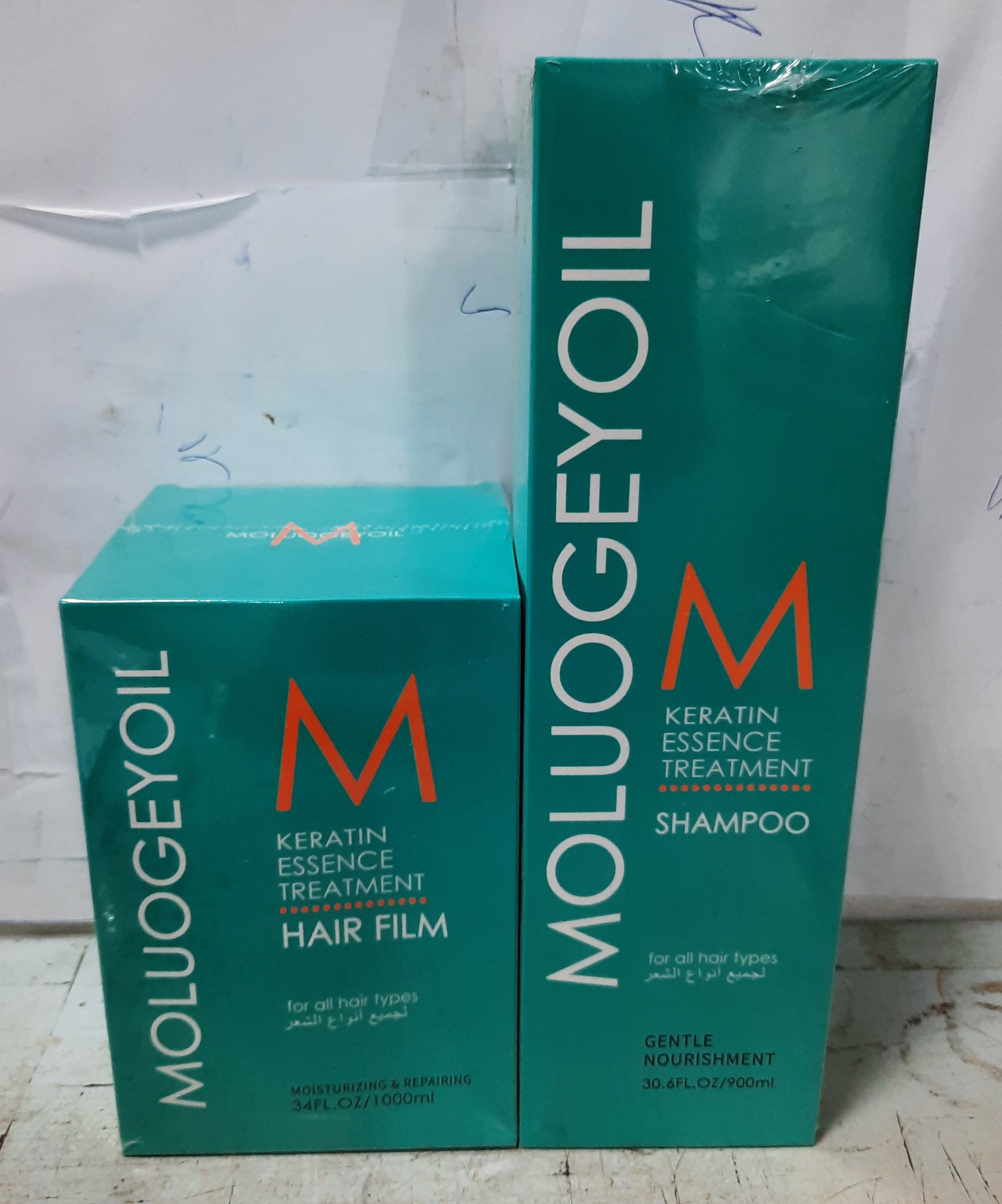 NICE FRESH  HAIR FILM (1000 ML) SHAMPOO (900 ML)  2 PCS ASSORTED