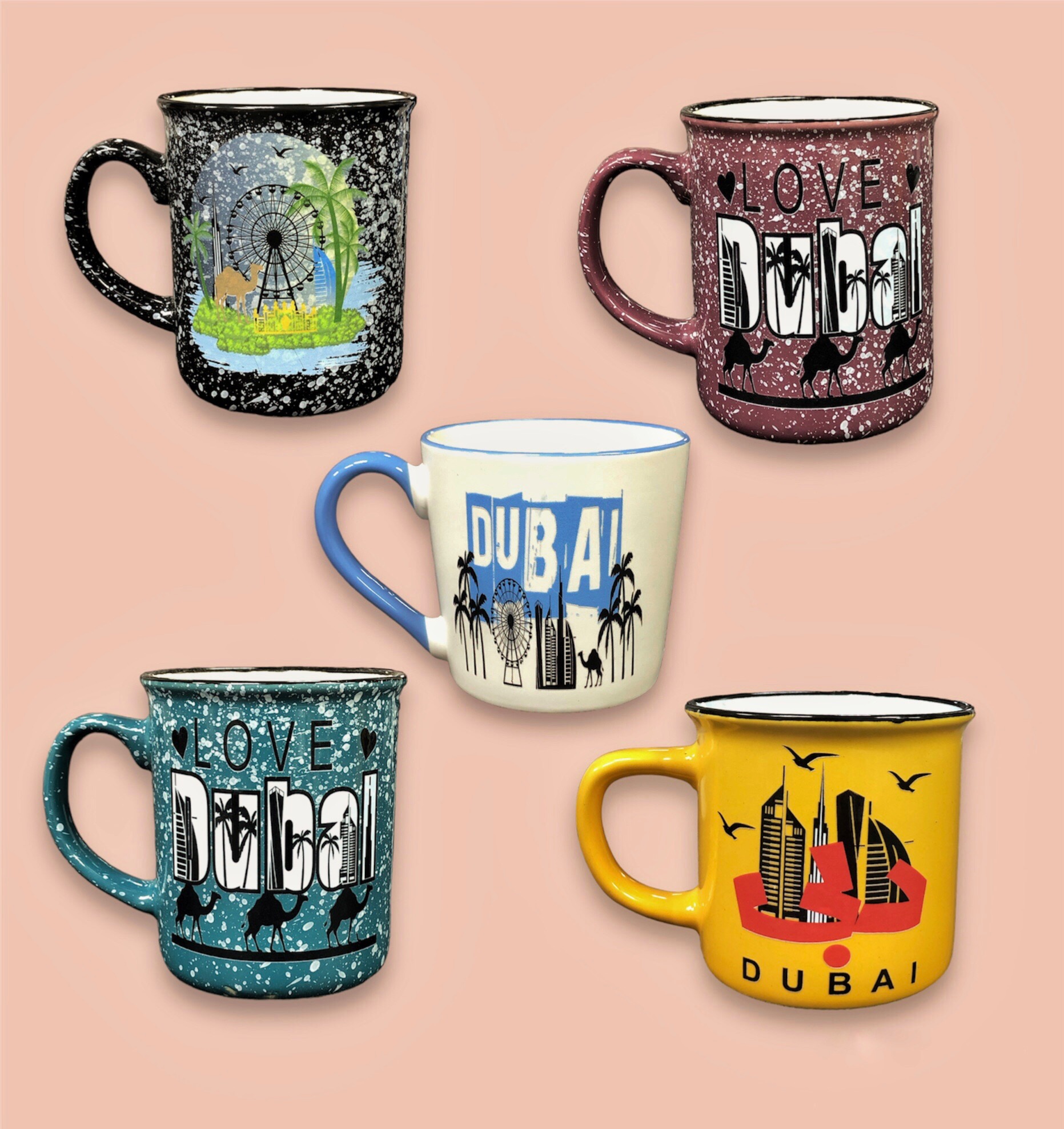 DUBAI MUG 5 PCS ASSORTED