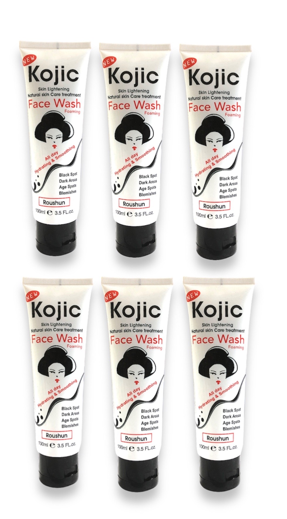 KOJIC FACE WASH  6 PCS ASSORTED (6×100 ML)