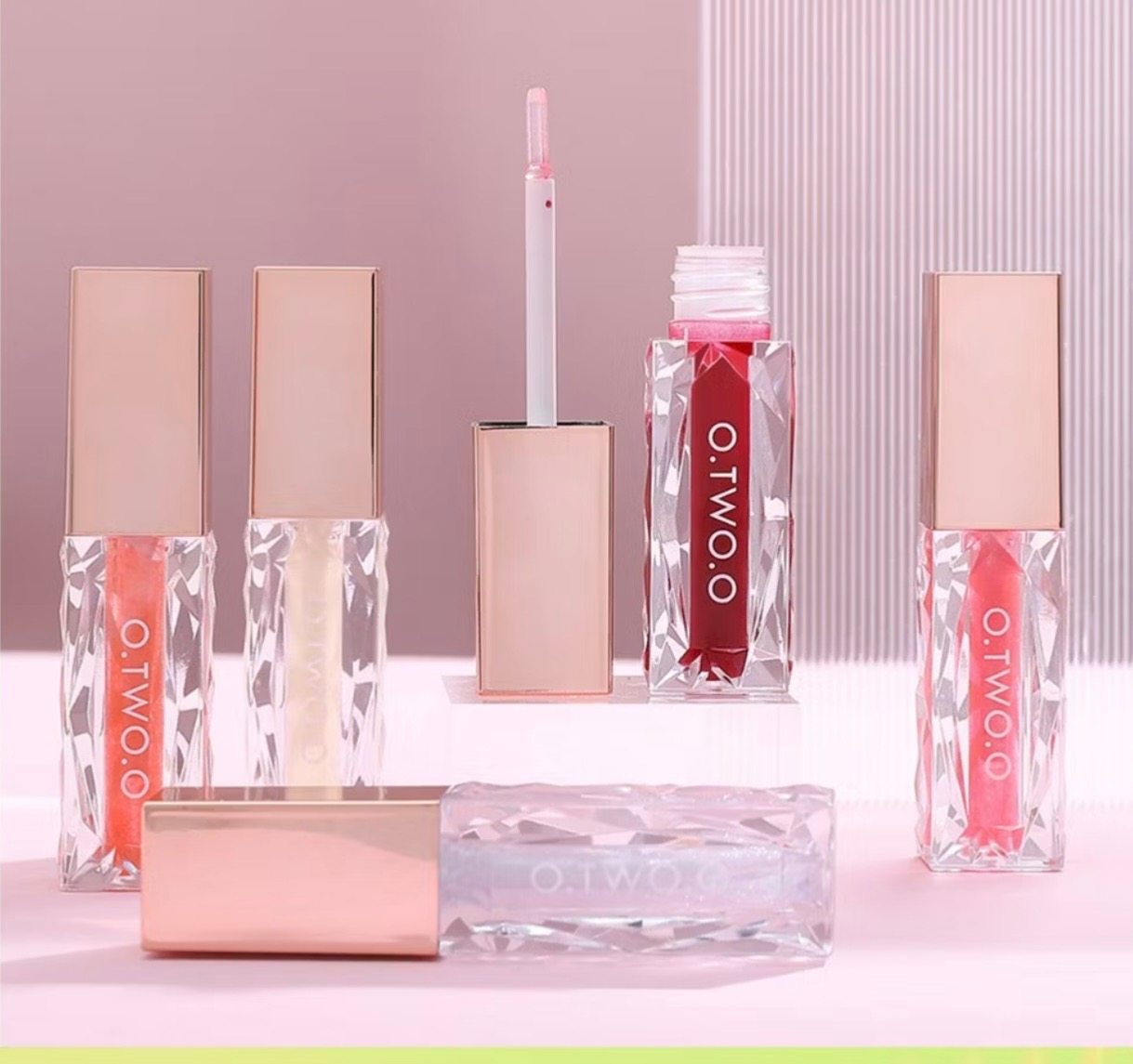 5 PCS  ASSORTED O.TWO.O TRANSPARENT LIP GLOSS