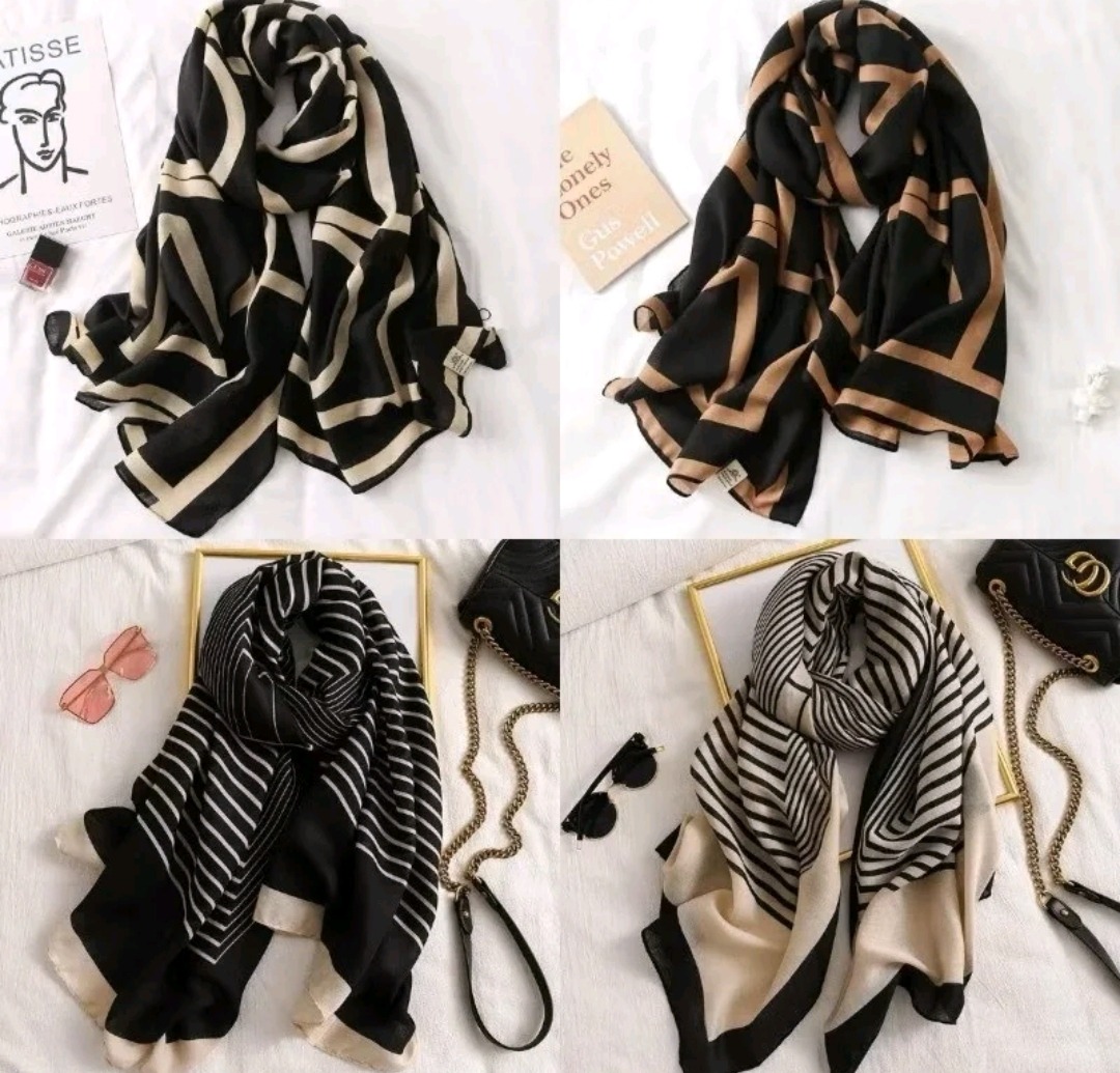[DS] [ARRA] [48-100-0] BEACH SCARF 180x75cm STRIPES THIN SECTION SHAWL FOR WOMEN