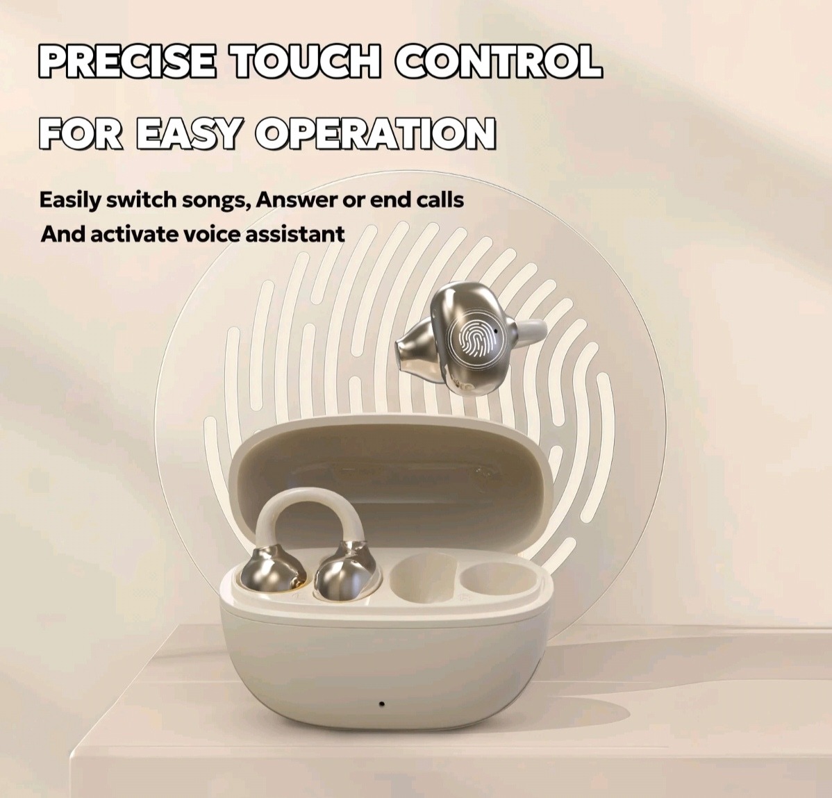 [DS][IZZA][244-120-0] KY66 Earclip Design Earbuds C-bridge Design, Open-ear Listening Technology, Auto Left-right Recognition, HiFi Level Stereo Sound, Touch Control IPX5 Waterproof Bluetooth 5.49, Freeclip No Feeling When Wearing