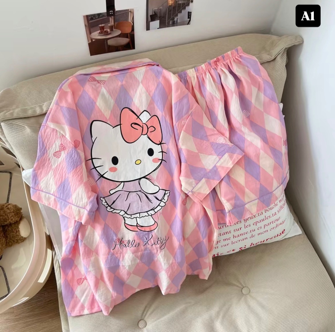 [BKK][PEG][125-200-0]Women's Pajamas, Fabric Pajamas, Soft, Comfortable to Wear, Fashionable Pajamas
