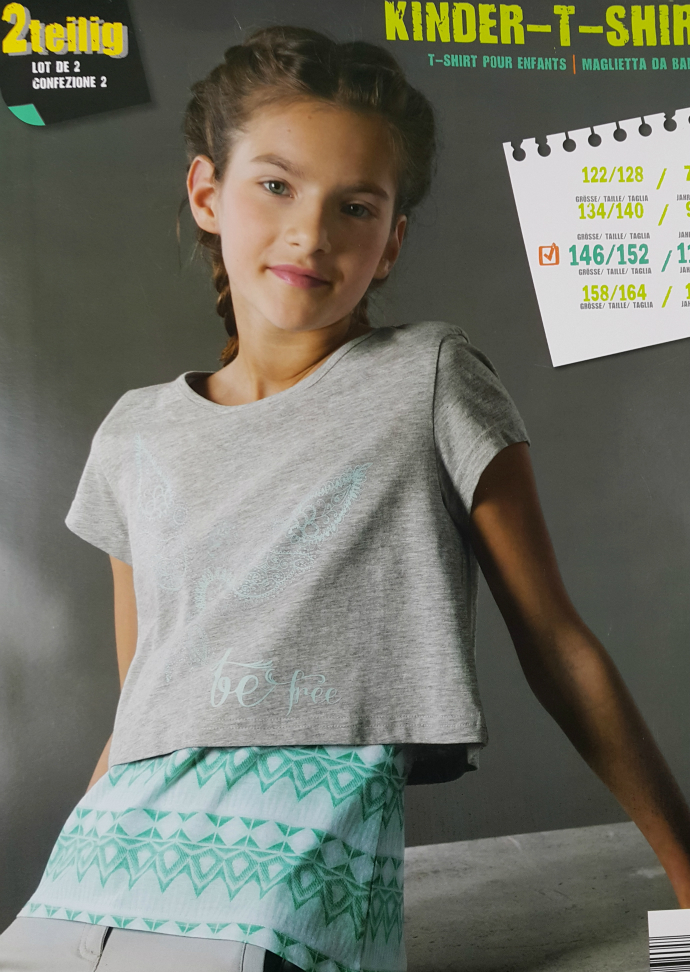 Girls Kinder - T-Shirt (7 to 14 Years )