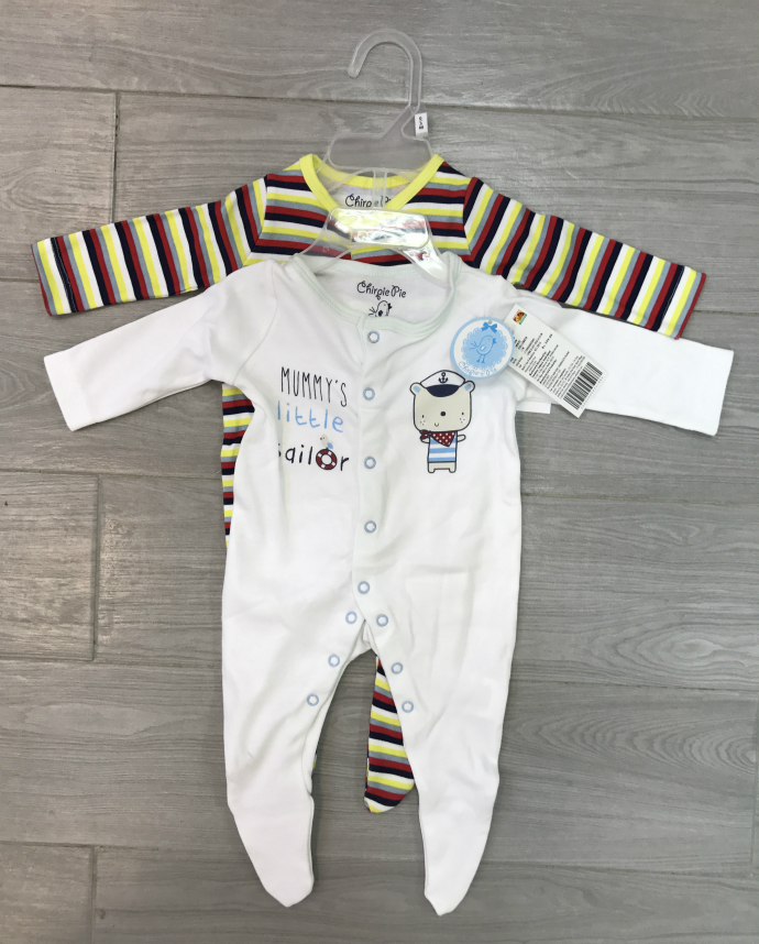 PM 2 Pcs Boys Juniors Romper (NewBorn to 12 Months)