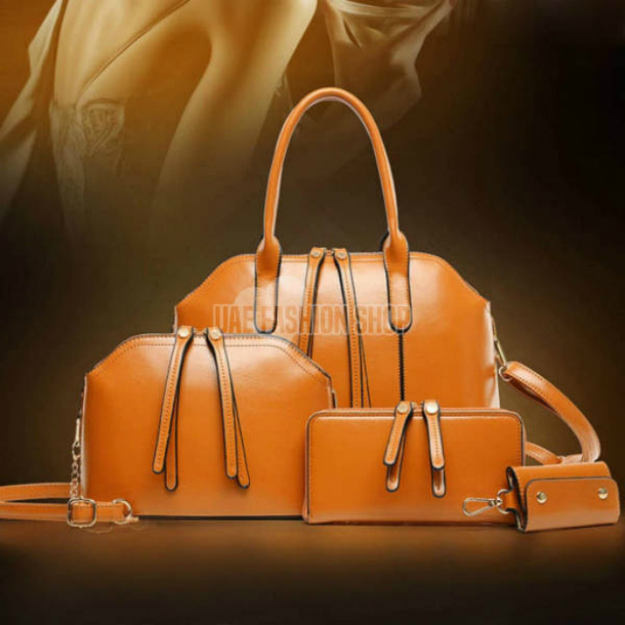 LeFashion Womens Synthetic ather Shoulder Bag  Messenger Bag  Bag  Wallet 4 Sets