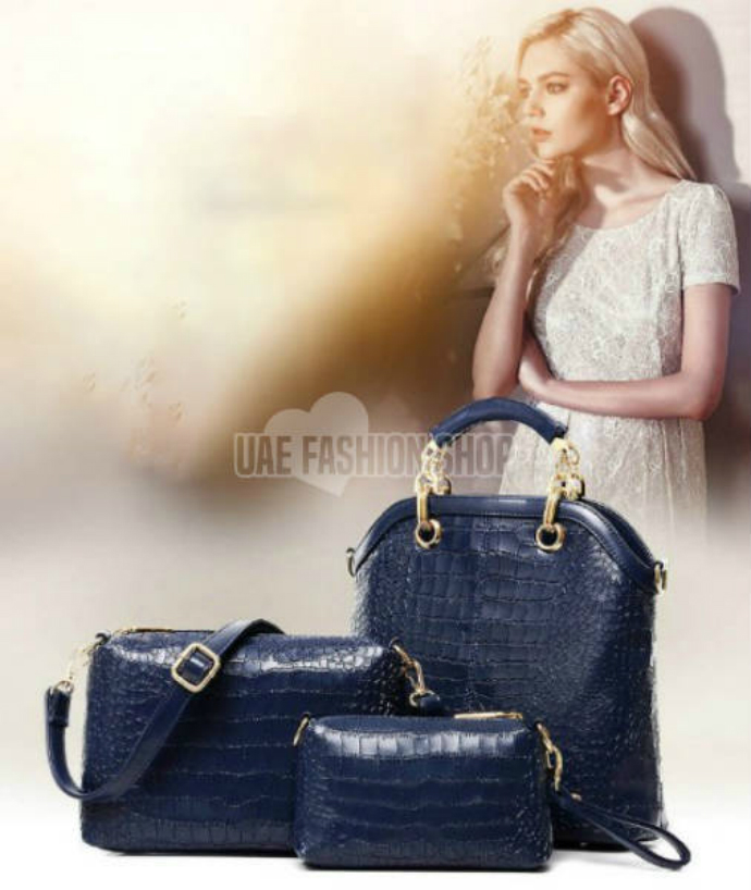 egfactory handbag woman crocodile handbag 3pcs in one set SY6006
