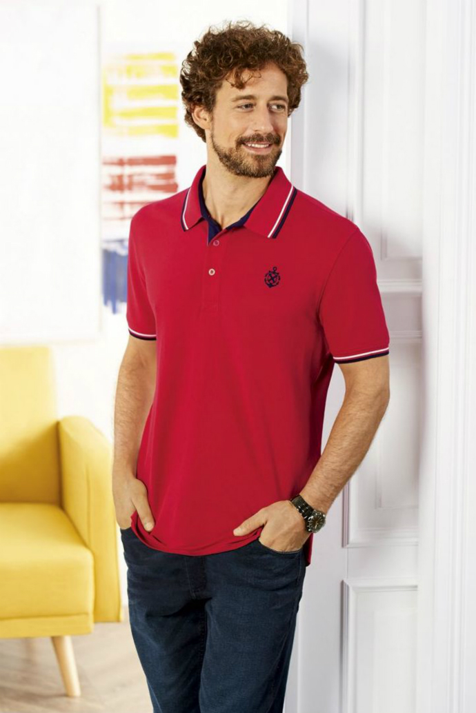 LIVERGY LIVERGY Mens Polo Shirt (NOVO) (RED) ( M - L - XL - XXL)