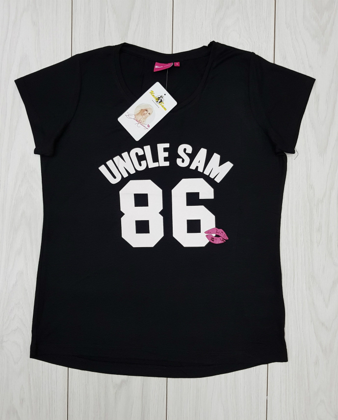 UNCLE SAM Womens Damen - T-Shirt (NOVO)(BLACK) ( S - M - L - XL)