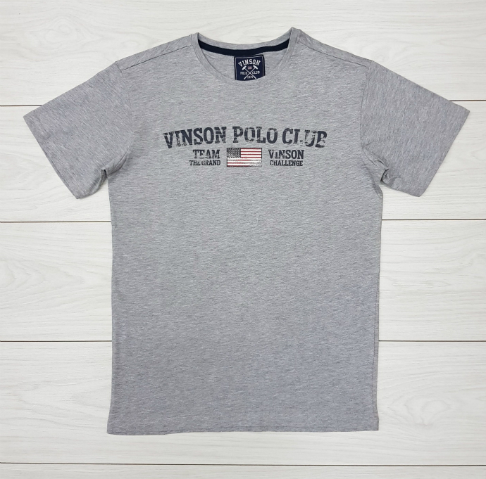 VINSON Mens T-Shirt (GRAY) (S - M - L - XL - XXL) 