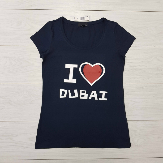 DUBAI Ladies Printed T-Shirt (NAVY) (M - L)