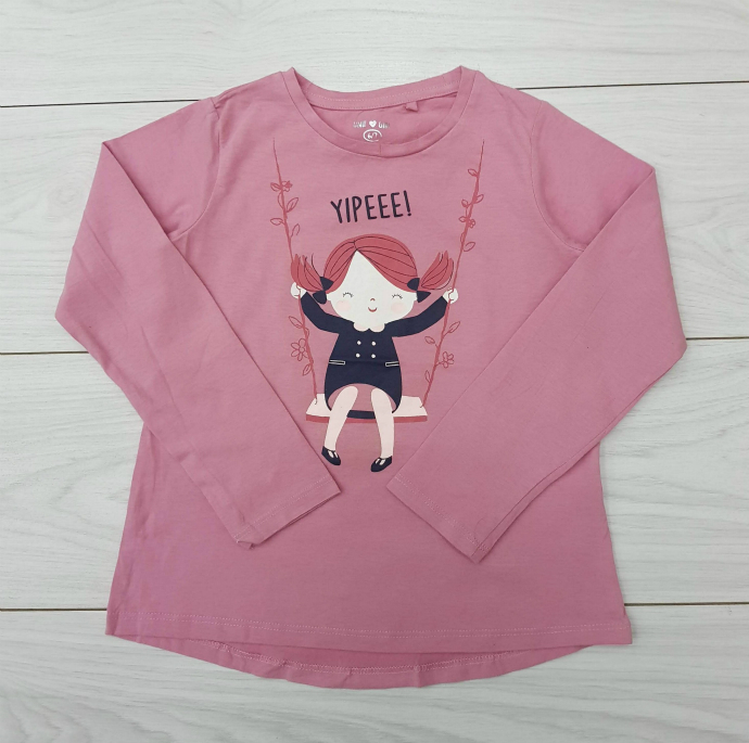 Girls Long Sleeved Shirt (PINK) (3 to 5 Years) 
