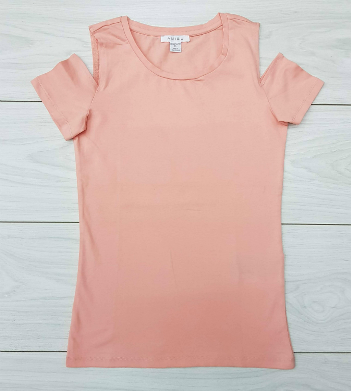 AMISU Ladies T-Shirt (PINK) (XS - M - L - XL )