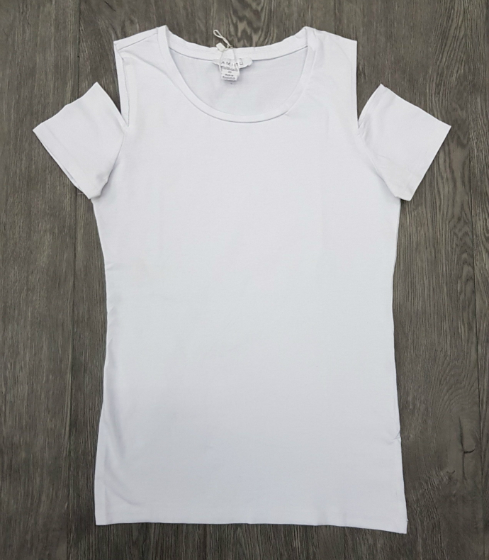 AMISU Ladies T-Shirt (WHITE) (XS - S - M )