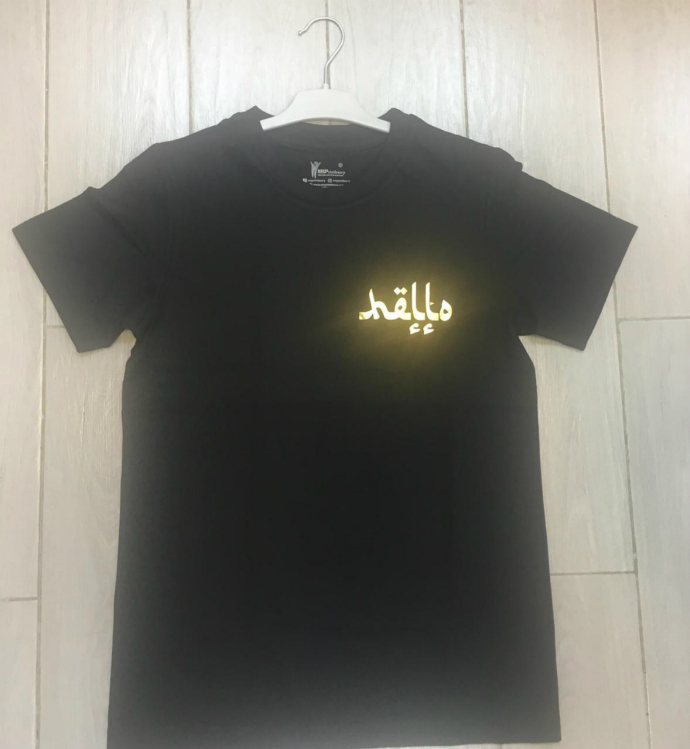 PM Unisex Adult Black Round Neck T-Shirt - Gold Printing (PM) ( XS - S - M - L - XXL )
