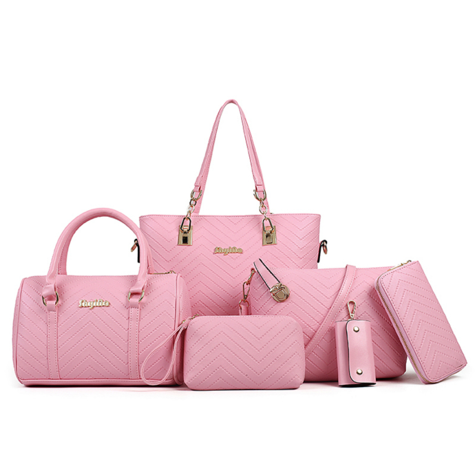 Violet  Violet Ladies Fashion Bag (6 Pcs) (Pink)