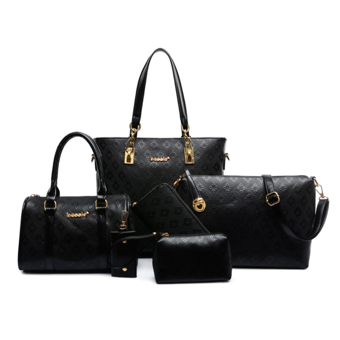 Violet  Violet Ladies Fashion Bag (6 Pcs) (Black)