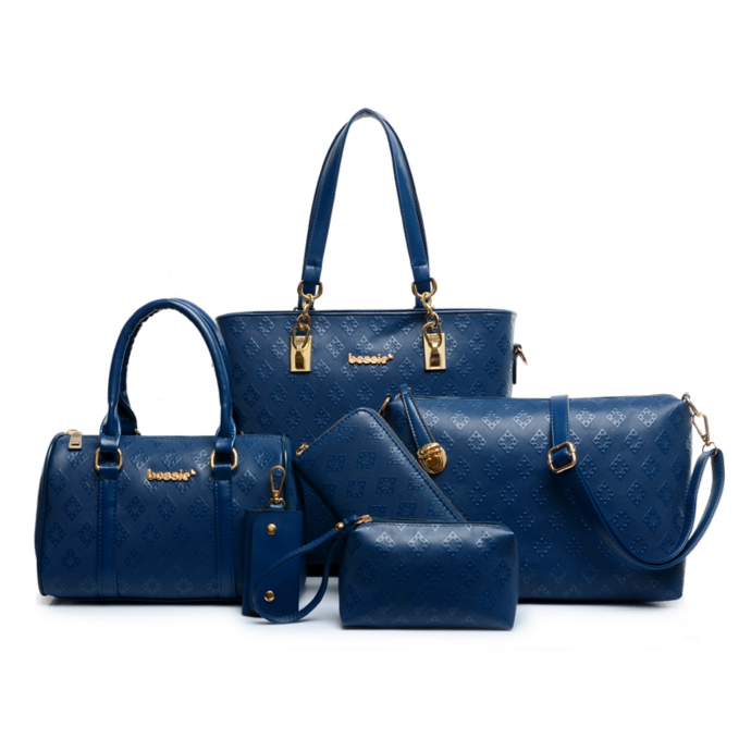 Violet  Violet Ladies Fashion Bag (6 Pcs) (Blue)