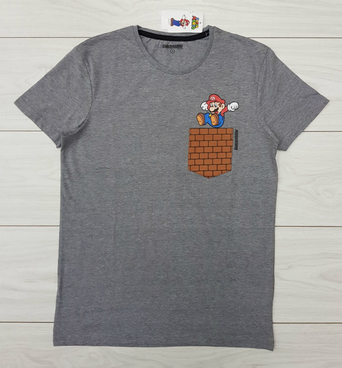 SUPER MARIO Mens T-Shirt (GRAY) (S - M - L - XL - XXL)