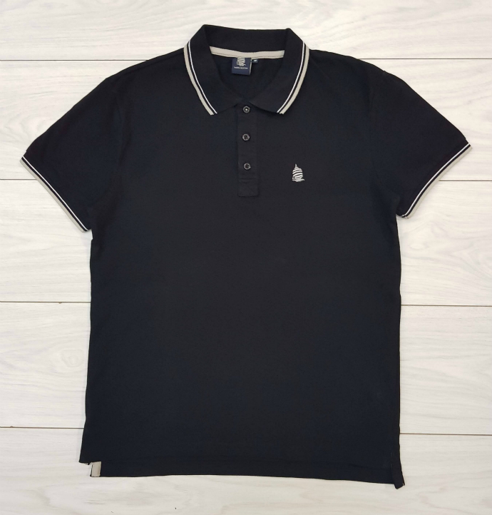 MARINA YACHTING Mens Polo T-Shirt (BLACK) (M - L - XL - 3XL)