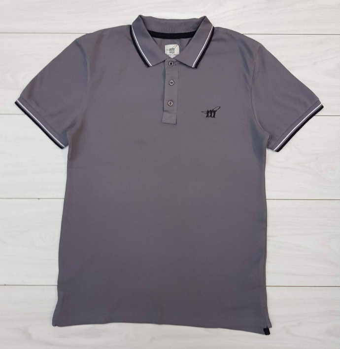 HENRY COTTON Mens Polo Shirt (GRAY) (XL - XXL)