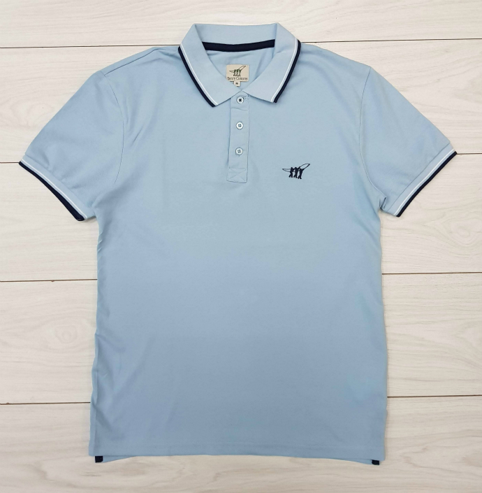 HENRY COTTON Mens Polo Shirt (LIGHT BLUE) (M - XL - XXL - 3XL)