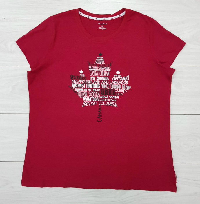 CANADIANA Ladies T-Shirt (RED) (2XL - 3XL - 4XL)