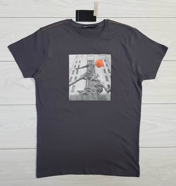 HENRY BAROWSOMAN Mens T-Shirt (DARK GRAY) (M - L - XL - XL)