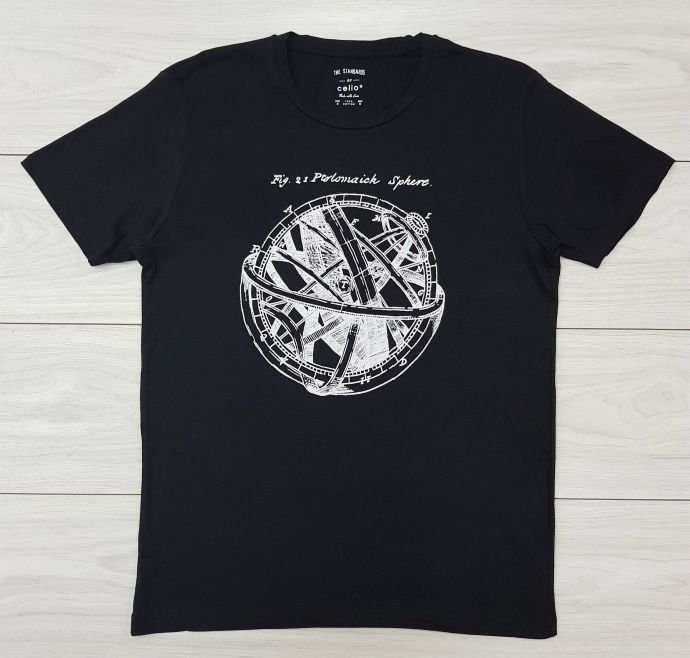 CELIO Mens T-Shirt (BLACK) (M - L  - XL - XXL) 