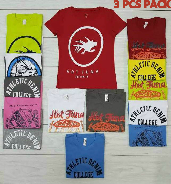 ALEX FOX Mens 3 Pcs T-Shirt Pack (Random Color) (XS - S - M - L - XL - XXL - 3XL - 4XL)