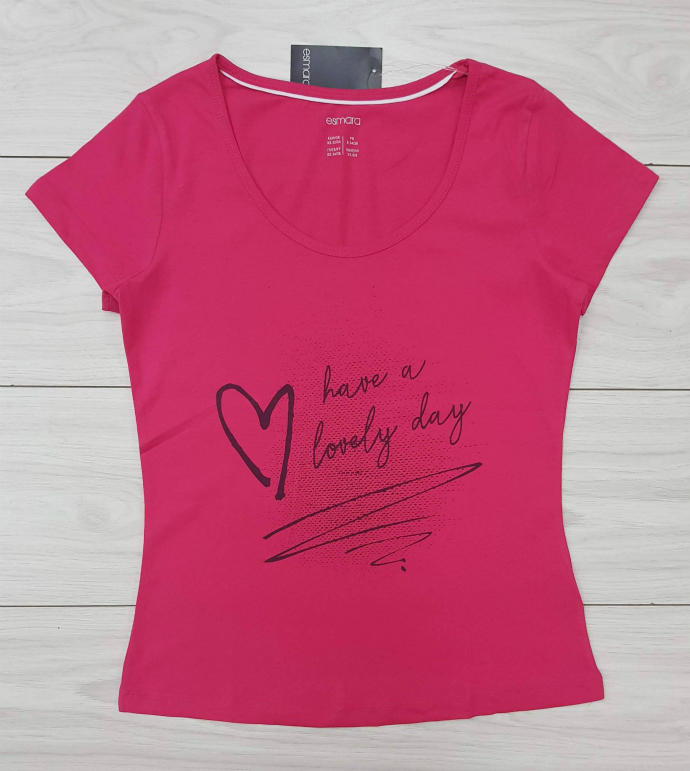 ESMARA  Ladies T-Shirt (PINK) (XS - S - M - L - XL)
