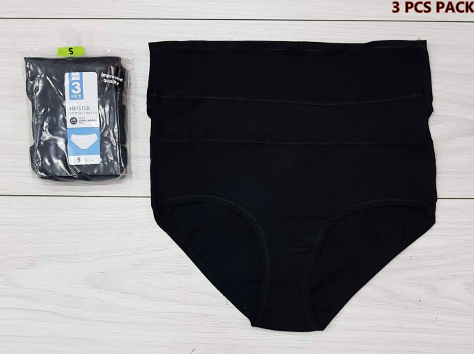 HEMA  Ladies 3 Pcs Panty Pack (BLACK) (S - M - L) 