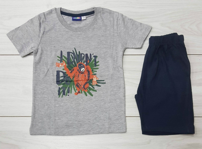 Boys T-Shirt And Short Set (GRAY - NAVY) (LP) (FM) (18 Months to 16 Years)