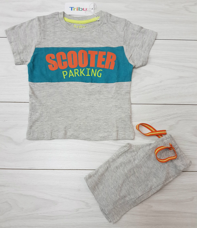 Boys T-Shirt And Short Set (GRAY) (LP) (FM) (2 to 6 Years)