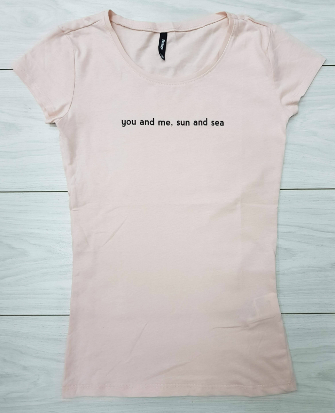 SINSAY Ladies T-Shirt (LIGHT PINK) (XS) 
