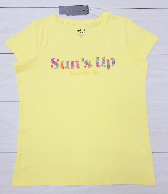 SPLASH Ladies T-Shirt (YELLOW) (42 to 54)
