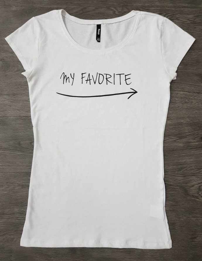 SINSAY Ladies T-Shirt (WHITE) (S - M - XL )