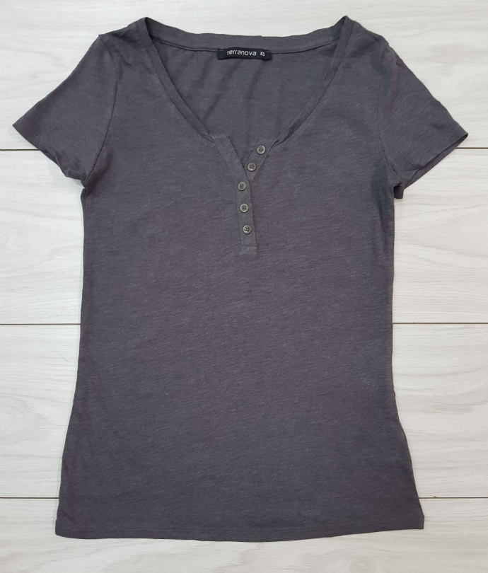 TERRANOVA  Ladies T-Shirt (DARK GRAY) (XS -  S - M - L - XL)