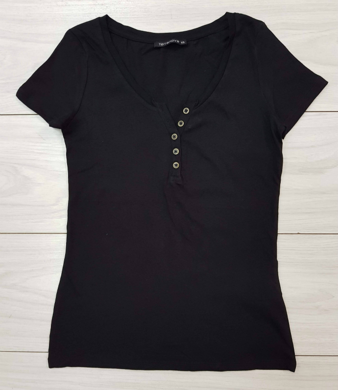 TERRANOVA  Ladies T-Shirt (BLACK) (XS - S - M - L - XL)
