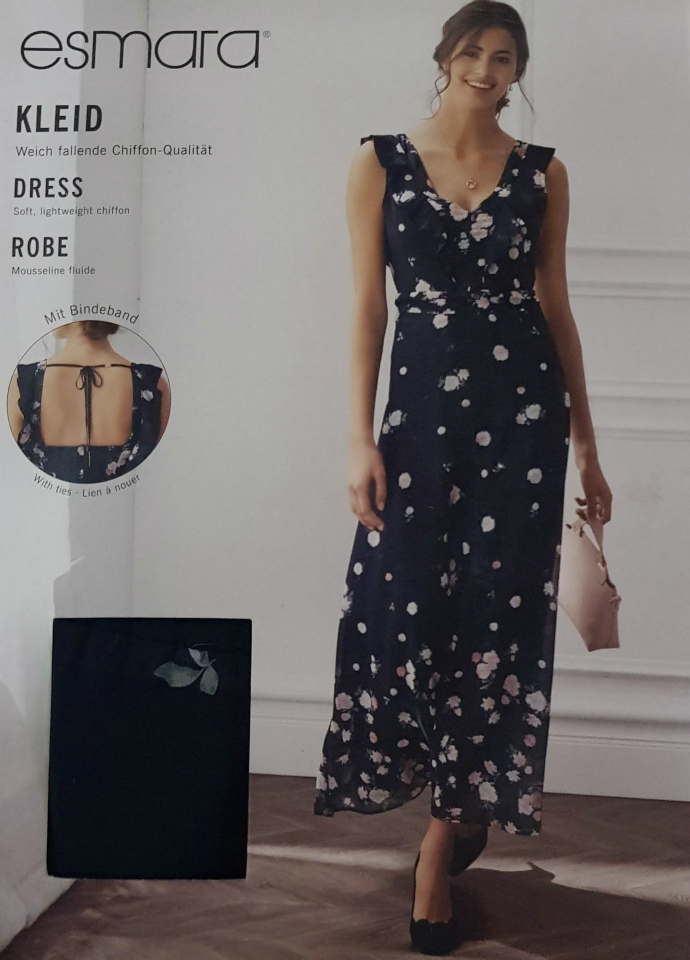 ESMARA Ladies  Dress (NAVY) (36 to 42 EUR)