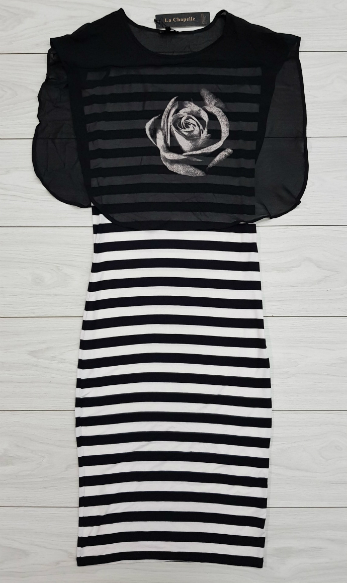 LA CHAPELLE Ladies Dress (BLACK - WHITE) (LC) (S - M - L)