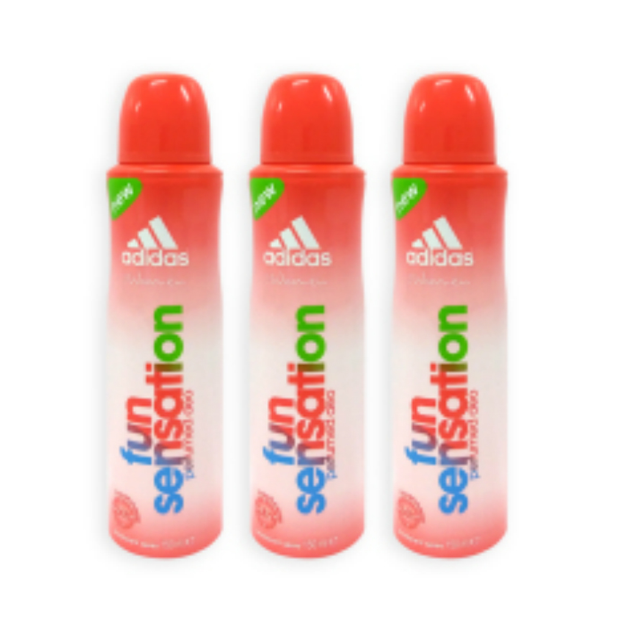 3pcs Adidas Fun Sensation Deodorant Body Spray For Women 150ml (MOS)