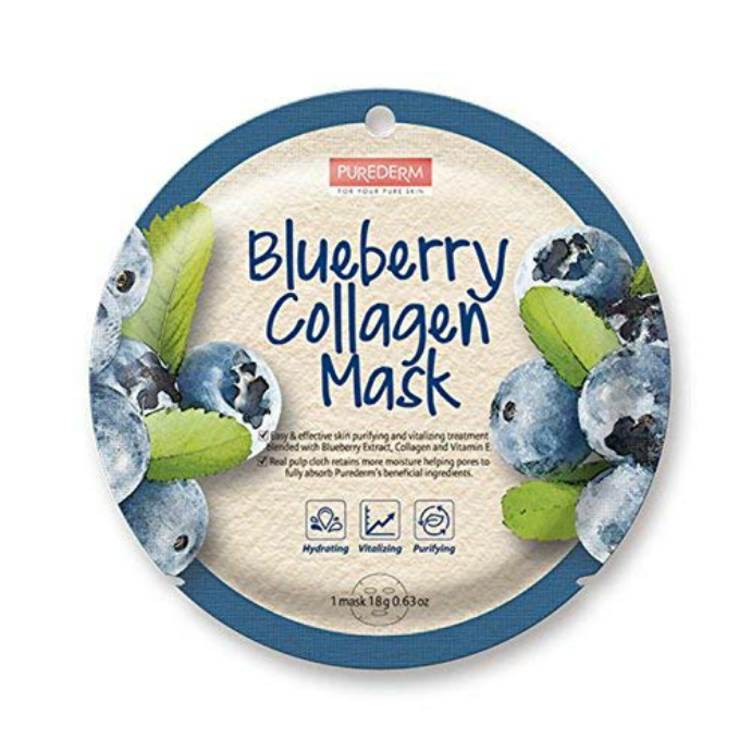 PUREDERM PUREDERM Blueberry Collagen Sheet Mask (Mos)