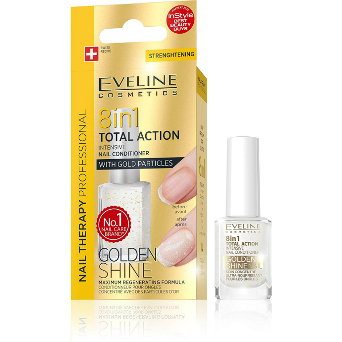 EVELINE Eveline Golden Shine Intensive Nail Conditioner 8 In 1 Total Action (Mos)