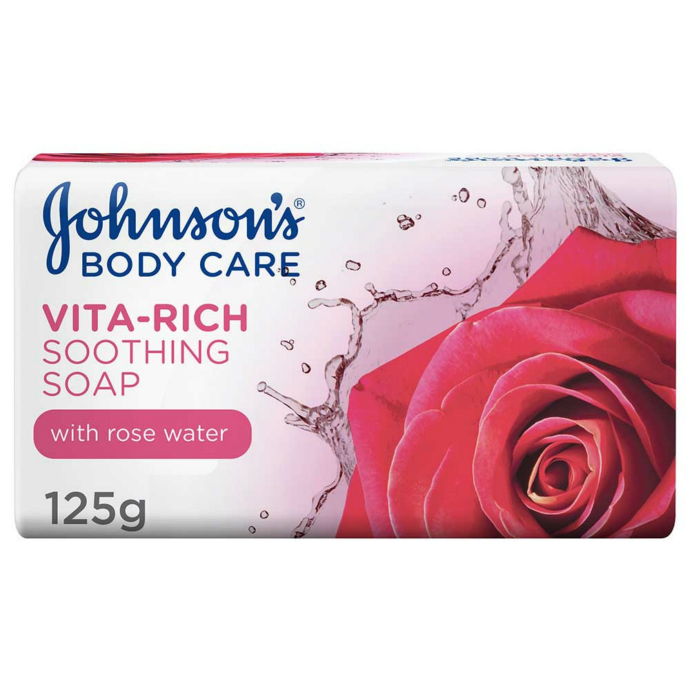 JOHNSONS Johnsonâ€™s Vita-Rich Soothing Soap With Rose Water 125g (mos)