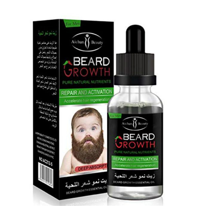 Caffeine Beard Growth Stimulating Oil for Facial Hair Grow | Fuel Healthy Growth | Fragrance Free Beard Oil (mos)