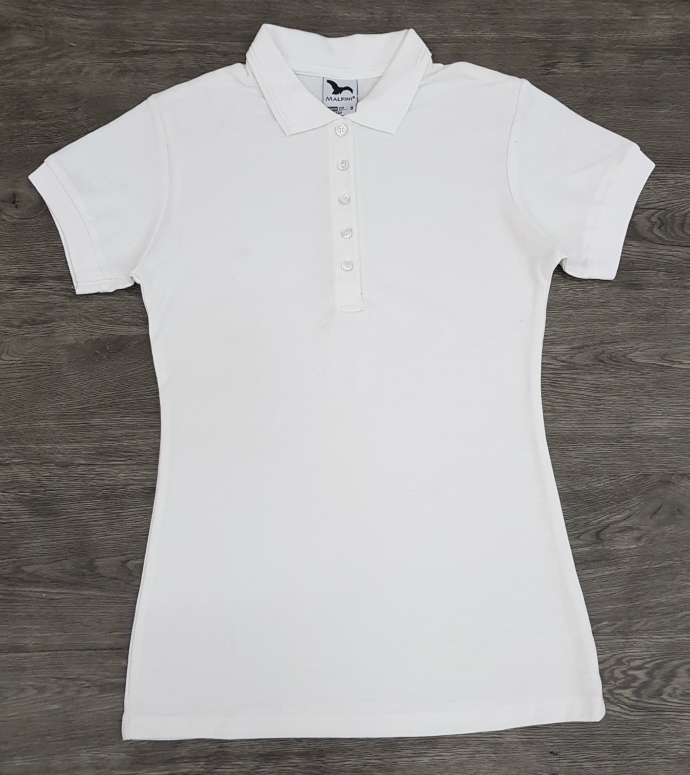 MALFINI  Ladies Polo Shirt (WHITE) (S - M ) 